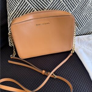 Michael Kors Brown Crossbody Bag with Gold Accents